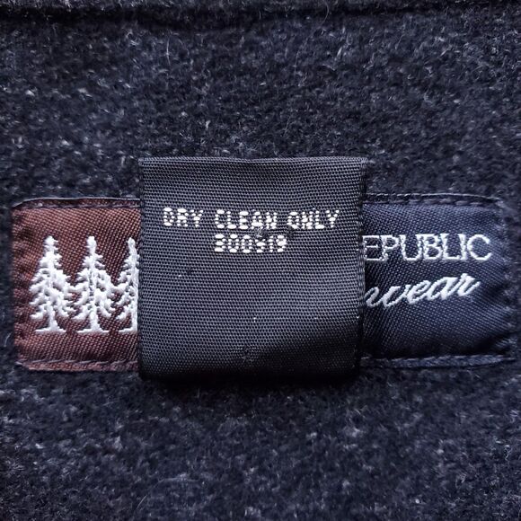 Banana Republic Cabinwear Shacket Mens L Wool Blend Workwear Jacket Gray FLAW - Picture 15 of 15